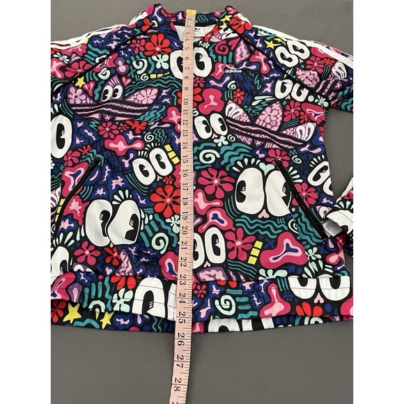 Adidas Originals Jacket Women Medium Hattie Stewart Floral Eyes Track Full Zip - Picture 5 of 12